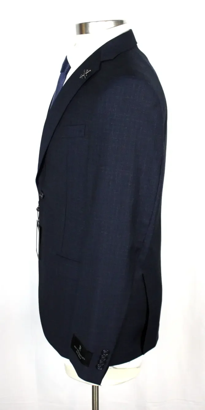 John Varvatos Bleecker Jacket Mens 42 R Navy Crepe Reda Wool Blazer Sport Coat